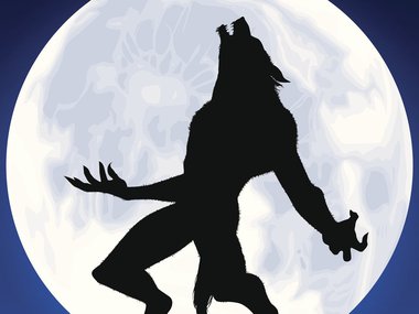 Werewolf howling at the moon