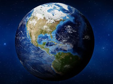 An image of the Earth in space.