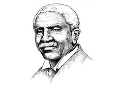 George Washington Carver horizontal illustration from Twyla Kitts.