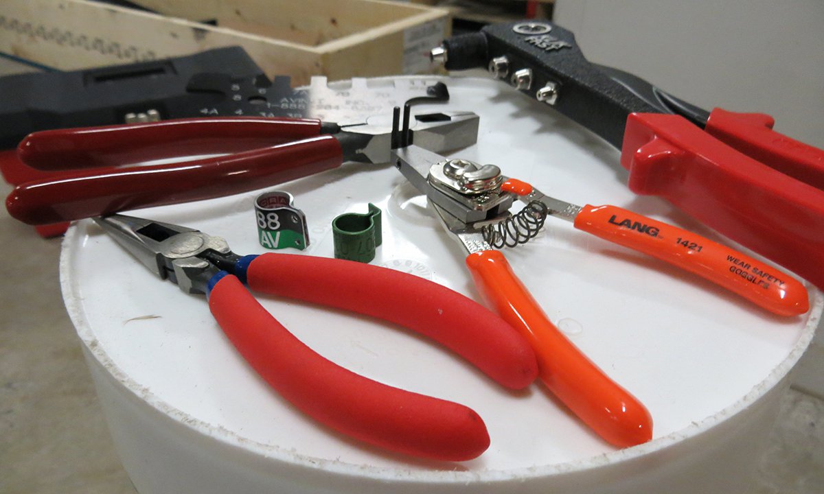 Banding tools used by nongame bird conservation biologists in Virginia.