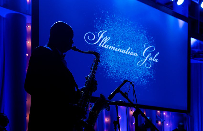 Band playing in the Dewey Gottwald Center by Sean Dewitt
