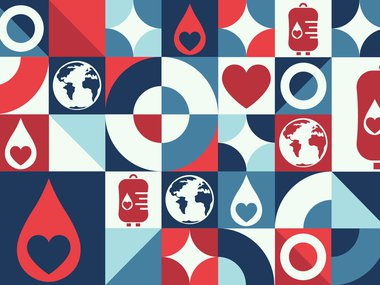 Decorative heart image for blood drive