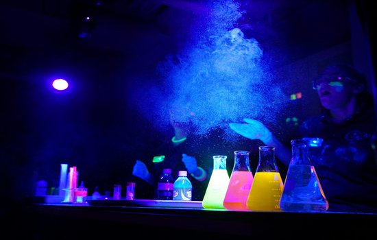 demonstration of chemicals reacting to blacklight.jpg