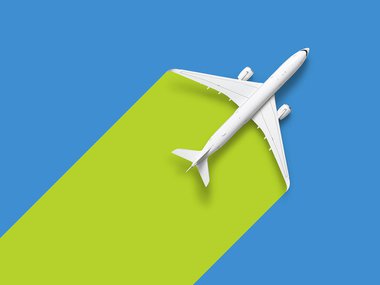 Decorative image of an airplane