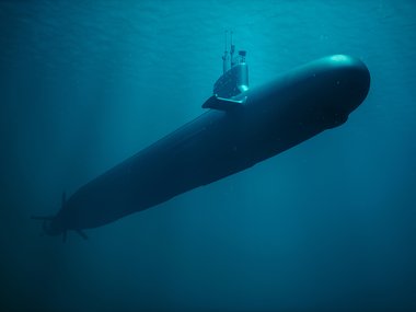 Submarine under water