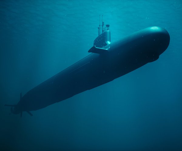 Submarine under water