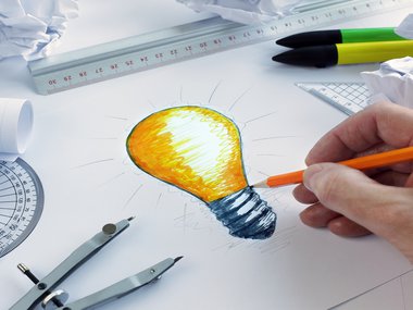 decorative image of a light bulb drawing