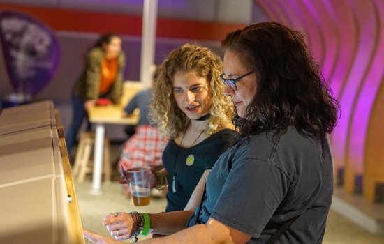 Guests enjoying Boost exhibition during Science on Tap
