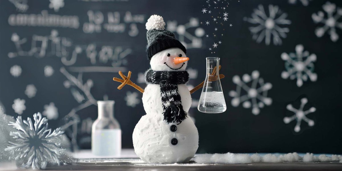 festive snowman holding a glass beaker.jpg