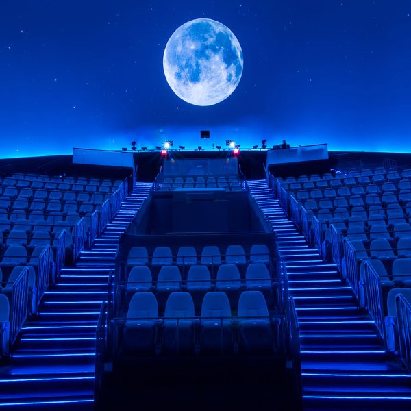 Image of Dome theater with moon by Sean Dewitt