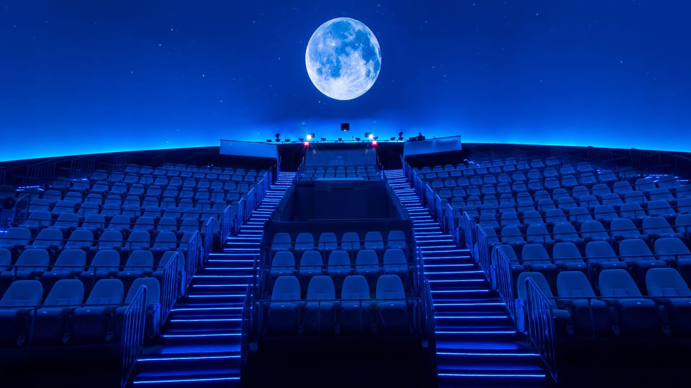 Image of Dome theater with moon by Sean Dewitt