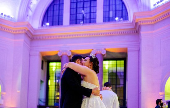 Image of wedding couple in Rotunda by Paige Stevens Photography