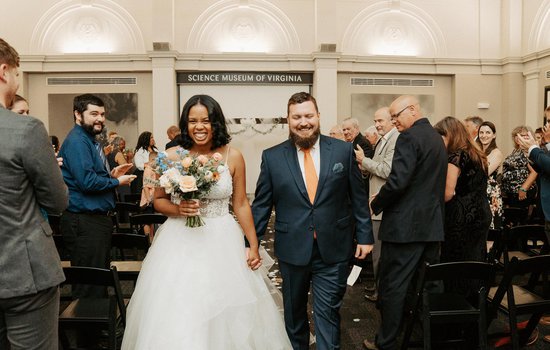 Image of wedding couple in the Forum by Amanda Arnold Photography