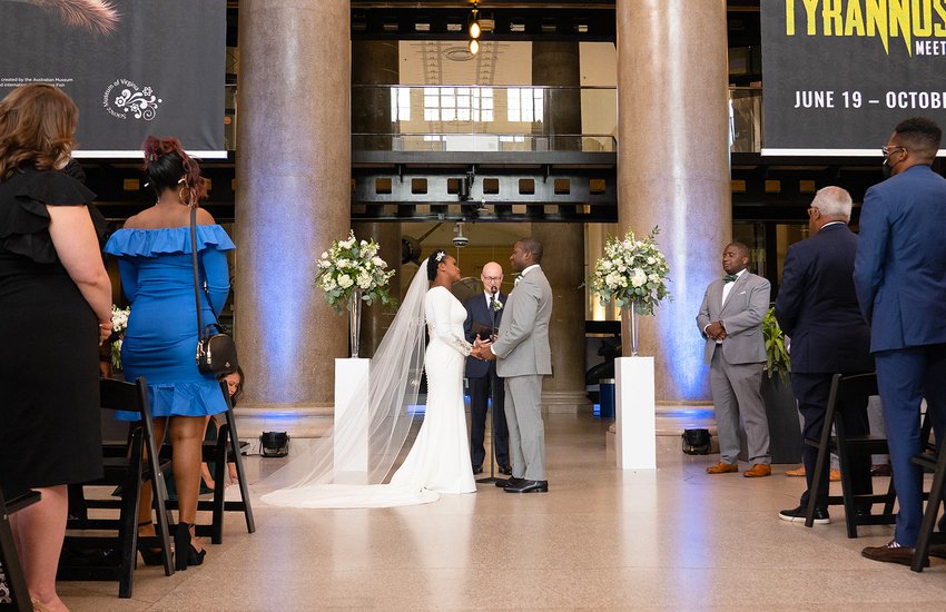Image of wedding in the Rotunda by Josiah Mendoza Photography