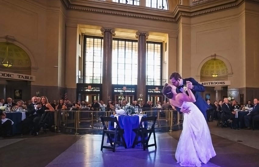 Image of wedding party in the Rotunda by Don Mears