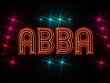 decorative ABBA in lights