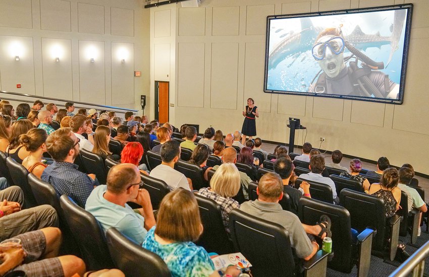 Lecture presentation in the Barbara Thalhimer Theater