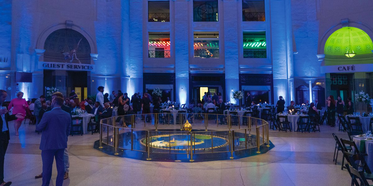 Image of party in the Rotunda at night by Josia Mendoza Photography
