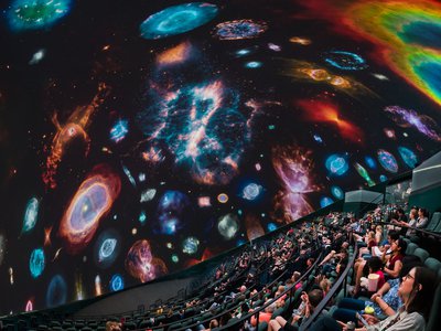 Various galaxies shown in The Dome.
