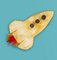 quesadilla in the shape of a rocketship
