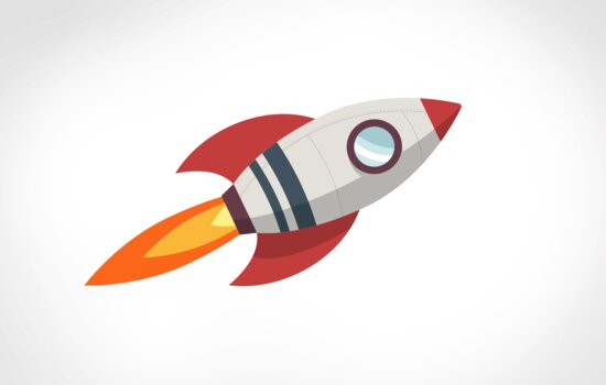 Image of a rocket in flight