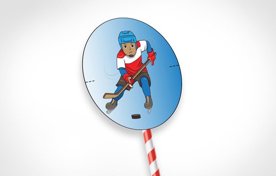 Thaumatrope activity example of a hockey player.