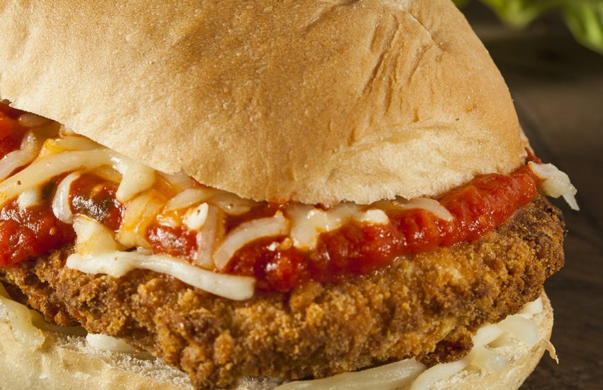 breaded chicken parm sandwich