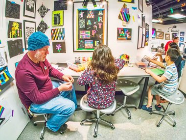Guests creating in the Art Lab.