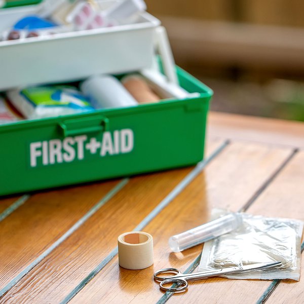 Box of first aid supplies