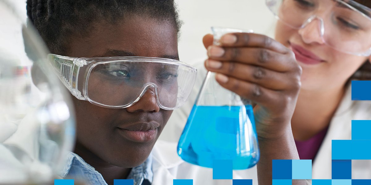 Image of a girl studying chemistry