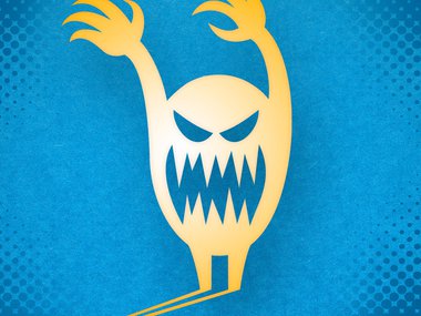 Illustration of a yellow spooky Halloween shadow.