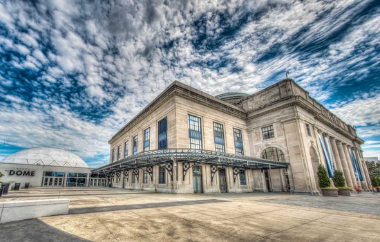 Exterior image of Science Museum of Virginia during the day.