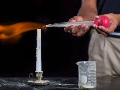 A substance producing colored fire in radical reactions.